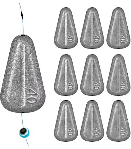 10 Piombi Da Pesca In Tungsteno - Forma Proiettile, Foro Liscio, Per Acqua Dolce E Salata - Foto 5