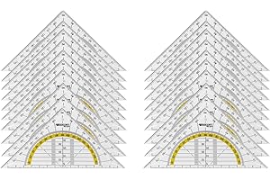 ‎WESTCOTT Westcott E-10130 00-I Geometriedreieck Kunststoff, 14 cm, 20 Stück, transparent
