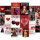 Yellow Town India Lana Coded Cherry Coke Wall Collage KIt | Set of 21 MultiSized Posters + Wall Friendly Adhesive | 300 GSM |