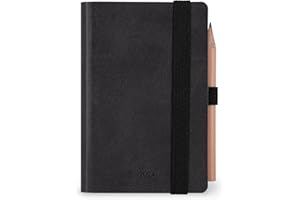 Legami - Agenda Bigiornaliera Mini BLACK ONYX, 12 Mesi, da Gennaio 2024 a Dicembre 2024, Chiusura con Elastico, Planner mensile gennaio 2025, Matita inclusa, Rubrica, 6,5x10 cm