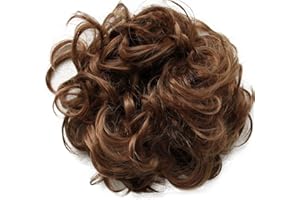 CAISHA XXL Posticcio Capelli Elastici Acconciature Da Sposa Voluminoso Riccio Chignon Marrone Medio HW2