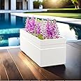 YUCCABE ITALIA FOXB GT 21 INCH Rectangle Pots for Plants Highly Durable Polymers Lightweight Indoor Outdoor Flower Pot Gamla Tree Planter Container Planters for Living Room, Balcony Garden