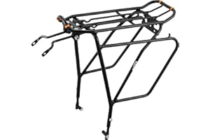 Ibera PakRak Bicycle Touring Carrier Portaequipajes para Bicicleta Montaje al Cuadro para Carga Superior y Lateral
