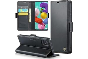 Rerzoiro Coque pour Samsung Galaxy A51 4G, Étui Housse en RFID Protection Premium PU Cuir Portefeuille Rabat Case Magnétique Stand Antichoc, Étui Case pour Samsung Galaxy A51 4G (Pas pour 5G), Noir