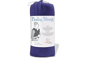 SAPPHIRE COLLECTION Baby Sling Stretchy Wrap Carrier Pouch Extra Soft and Lightweight Breastfeeding - Birth to 3Yrs (Navy Blue)