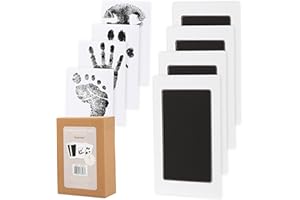 Pearhead Clean-Touch Ink Pad 4-Pack, Baby Handprint or Footprint Clean-Touch Inkless Ink Pad Kit, Ink Pad for Cat or Dog Pawprints, Baby and Pet Keepsake Ink Pads, Set of 4