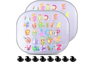 KUDMWCC Sonnenschutz Auto Baby,44x35cm Sonnenschutz für Auto,Universeller Auto Sonnenblende mit UV Schutz,Sonnenschutz Auto Kinder mit 8 Saugnäpfen,für Baby Kinder Mädchen Jungen