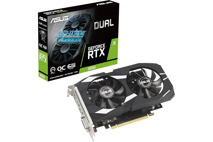 Listing reference: ASUS Dual NVIDIA Geforce RTX 3050 6GB OC Edition Gaming Graphics Card-pci_e_x16 4.0, 6GB GDDR6…