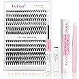 FADLASH DIY Eyelash Extension Kit, 240Pcs Lash Clusters with Bond and Seal, Applicator Tool, D Curl Thin Band Kit Easy to Apply (30D+40D Kit), Black, Pack Of 1, 30 g