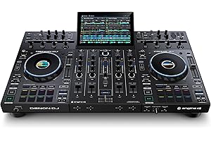 Denon DJ PRIME 4+ Standalone DJ Controller with Stem Separation on 4 Decks, Wi-Fi Streaming, Drop Sampler Mixer, 10.1" Touchscreen, Light Control