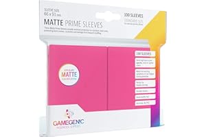 Gamegenic GGS11036ML Matte Prime Sleeves (100-Pack), Pink