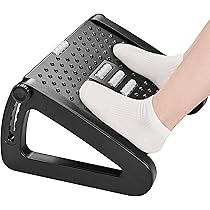 Poggiapiedi Da Scrivania Regolabile Con Massaggio - Ergonomico Per Ufficio E Casa - Foto 5