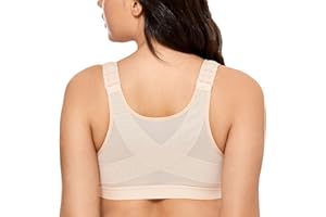 DELIMIRA Femme Soutien-Gorge Fermeture Devant Posture sans Armatures