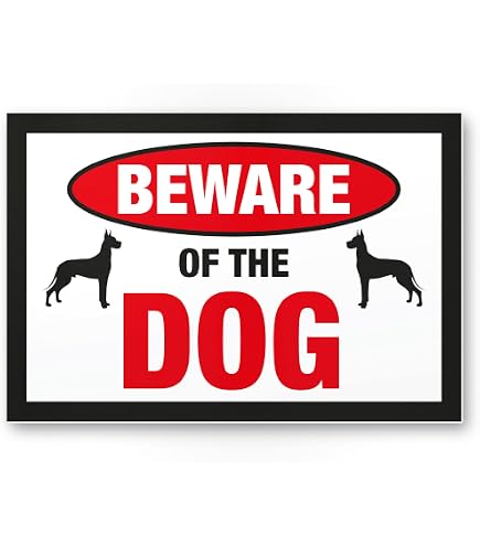Dobermann Warnschild – Aluverbundplatte 20x14 Cm, 'Achtung Hund', Für Gartenzaun Oder Tür