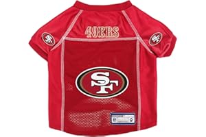 LITTLE EARTH PRODUCTIONS Littlearth Unisex-Adult NFL San Francisco 49ers - 1 Basic Pet Jersey, Team Color, Large