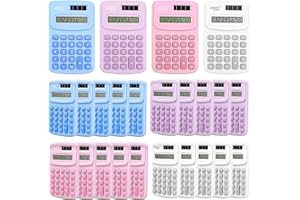 ASMIZ 24 Pcs Small Calculator Bulk Pocket Basic Calculator 4 Function Battery Powered 8 Digit Display Pocket Size for Students Kids School Home Office