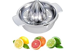 Gerhannery Spremiagrumi Manuale, Spremi Limone Manuale Con Contenitore in 304 Acciaio Inox (Commestibile), Spremiagrumi Manuale per Arance e Limone, Spremi Lime Spremiagrumi Facile da Pulire