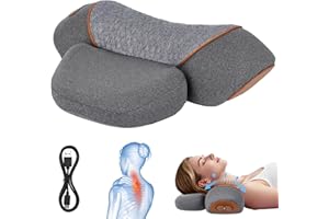 Drepint Nackenmassagegerät mit Wärme Elektrisch necline 3-in-1 Massager Nackenmassagekissen Entspannungskissen für Nacken Aktualisieren Zervikales Massagekissen