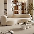 NIBEMINENT Sofa,Sofa Set,Sofa Sets for Living Room,Sofa Bed Furniture,Sofa Chair,Fabric Sofa 2 Seater Sofa with 2 Pillows for Living Room,Office,Party(White 170x100x65cm)