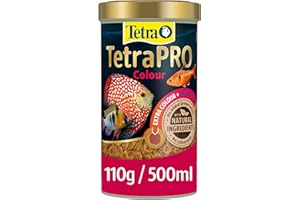 Tetra Pro Colour Multi-Crisps - Premium fish food with colour concentrate for brightly colourful Fish, 500ml
