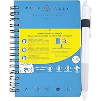 Cuir Ally Dexter Erasable & Reusable Smart Notebook, A6 Size for Creativity & Efficient Note-Taking Includes Pen