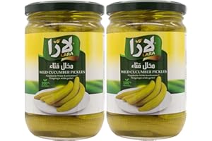 BABA GOURMET Lara - Wildgurken eingelegt in Essig - würziger Snack eingelegte Gurke - Salzlake 660 g (Abtropfgewicht 400 g) (2 x 660 g)