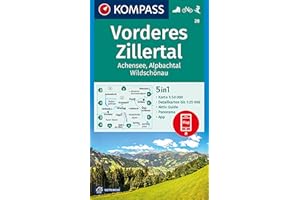 KOMPASS Wanderkarte 28 Vorderes Zillertal, Achensee, Alpbachtal, Wildschönau 1:50.000: 5in1 Wanderkarte, mit Aktiv Guide, Detailkarten und Panorama ... in der KOMPASS-App. Fahrradfahren. Skitouren.