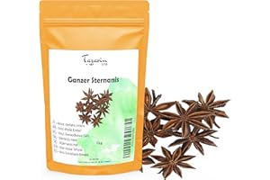 TAZARIN LTD 50g Anice Stellato Intero - Badiane - Aroma & Gusto Intenso - Infuso, Tè e Ricette Case - Selezione Prima Scelta - Illicium Verum - 100% Naturale | Qualità Superiore - TazainLTD