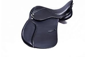 Pets2Care Synthetic Leather General Purpose Horse Saddle Premium Quality Wide Fit, Black 14, 15, 16, 17 & 18