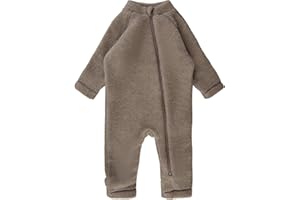 Mikk-line Walkoverall | Wollwalk Overall für Baby und Kleinkind | Schlafanzug Aus 95% Wolle - 100% Mulesingfrei Merinowolle | Ohne Füße