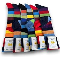 6 Paires Chaussettes Travail Homme - Coton Peigné - Taille 39-42 - Couleurs Assorties