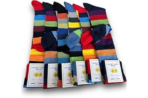 Lucchetti Socks Milano 6 paia Calze Uomo Lunghe Filo di Scozia Fantasia Cotone Colorate Pois Righe Disegni divertenti Made in Italy