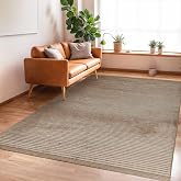 Aden Kaymaz Taban Halı, Aden Leona 1, Makinada Yıkanabilir Ş&ouml;nil Dokuma Halı (Vizon - 200 x 290cm)