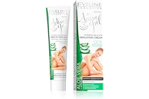 Eveline Cosmetics Body Hair Removal Cream Sensitive Skin for Legs, Arms, Underarm and Bikini Area for Women | 125 ML | Fast and Painless Depilation | Easy to use | Spatula in the Set