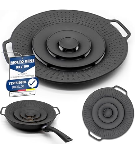 TrAdE Shop Traesio - Coperchio In Vetro Temperato Per Pentola Padella Ricambio O16 A 32cm Pomello Effetto Legno Diametro 20cm 89051087 - Foto 13