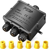 PEBA IP68 Waterproof Junction Boxes, Waterproof Cable Connector, Outdoor Cable Connector Junction Box Large 4 Way, Suitable f