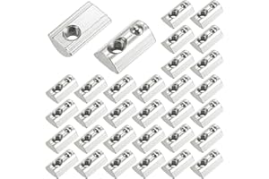 xiaoxiaozhijia 30 pezzi 40 Serie Dado Testa a Sfera M8,Dadi Scorrevoli con Palla a Molla,Europeo M8 Filettatura Dado Slot 8 per Profilo in Alluminio