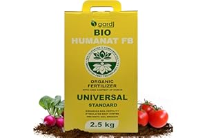 GARDJ Humanat Organischer Humindünger Pulver | Für Gemüse, Obst, Blumen & Stauden | Bodenverbesserer & Kompostaktivator | Bio-Dünger für gesunde Pflanzen & starke Wurzeln 2.5 kg