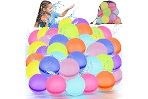 artcool 36 Stück Wiederverwendbare Wasserbomben Selbstschließend, Eine Sekunde Schnellfüller Wasserbomben Set, Wasserspielzeug Pool Spielzeug Strandspielzeug für Sommer - Sommerspaß Familienspiel