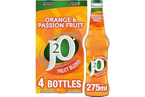J2O Fruit Juice, Orange and Passionfruit, 275ml Bottle (Pack of 4)