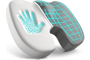 FORTEM Poduszka na krzesło biurowe, poduszka siedziska z pianki memory, antypoślizgowa poduszka do siedzenia do grania, poduszka na siedzenie samochodowe, poduszka na krzesło komputerowe