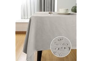 SEASHORE TREE Tovaglia Impermeabile Tovaglia Quadrato Copritavolo Classico per Cucina Ristorante Natale (Beige, 120x120cm)