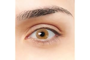 LENTES DE CONTACTO VIP Onix VIP Lentilles De Couleur marron clair design super naturelle 2 Lentilles annuelles sans correction + étui, pincette et bâton applicateur