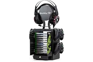 NUMSKULL Tour de Rangement Officielle Halo pour Manette de Jeu PS4, Xbox One, Nintendo Switch – Produit Officiel 343 Industries