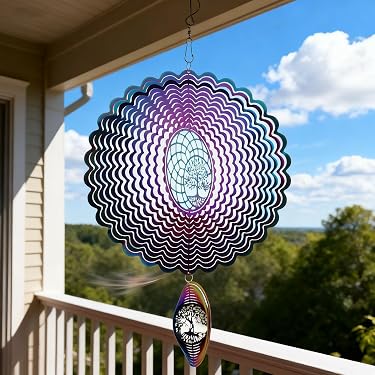 Windspiel Mit Reh & Kitz – Garten-Deko Aus Harz & Kupfer – Ca. 56 Cm Lang – Dezentes Klangspiel Für Draußen