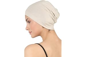 DERESINA HEADWEAR Bonnet de Nuit en Bambou, Coiffe pour Chimio, Chapeau de Sommeil, Beanie pour Femmes & Hommes, Cap pour la Perte de Cheveux, Turban de Chimiothérapie, sous-Casque, Béret pour Le Quotidien, Deresina