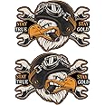 cut-it folientechnik & design MG308 / 2X Aufkleber Adler je 8x5,5cm Eagle Chopper Bobber Biker Motorrad USA Vintage Retro Old