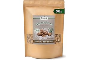 Biojoy Nueces Peladas Ecológicas (500 g Mitades), crudas y sin aditivos (Juglans regia)
