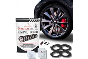 Rimblades Original Black Alloy Wheel Protectors - Fits Up to 24” x 4 Wheels | For Curved/Round Edge Wheels | 9 Colour Options | Easy DIY Fit | Car Exterior Accessory