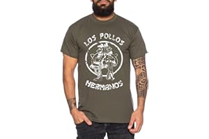 WHYKIKI Used Look Los Pollos Heisenberg Men's T-Shirt Hermanos Bad Mr White Breaking